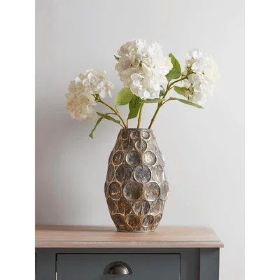 Cox and Cox Three Faux Hydrangea Stems - Cream