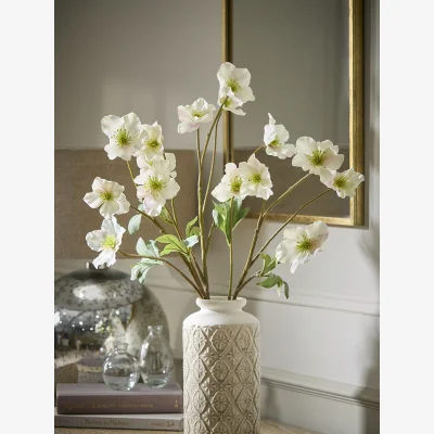Cox and Cox Three Faux Hellebore Sprays - Cream