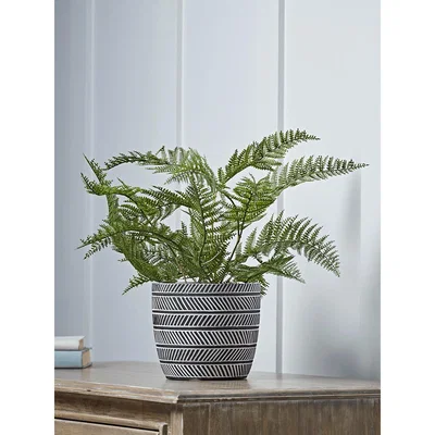 Cox and Cox NEW Monochrome Chevron Planter