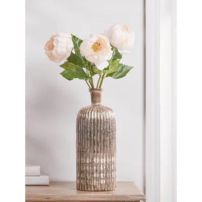 Cox and Cox NEW Three Faux Peony Stems - Soft Blush