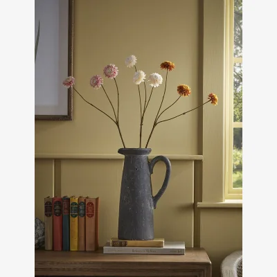 Cox and Cox Three Faux Miniature Dahlia Sprays - Rust Mix