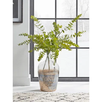 Cox and Cox NEW Three Faux Luxurious Eucalyptus Spray - Green