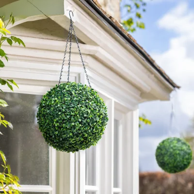 Christow Artificial Boxwood Topiary Balls - 2 Pack