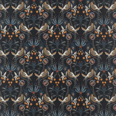 Dunelm By the Metre Havisham PVC Luxe Navy Navy