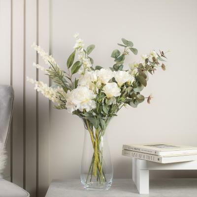 Dunelm Artificial White and Green Bouquet, 70cm White