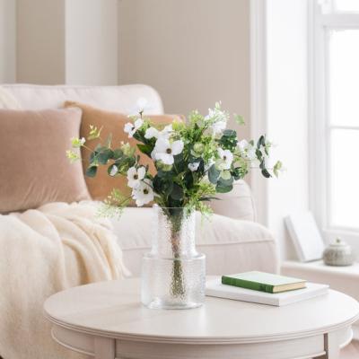 Dunelm Artificial White Butterfly Ranunculus & Fern Bouquet