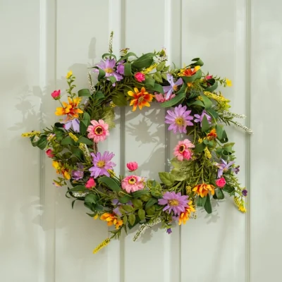 Dunelm Artificial Mixed Brights Wreath