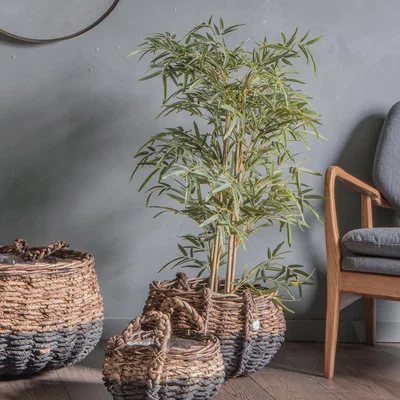 Dunelm Faux Bamboo Grass Green