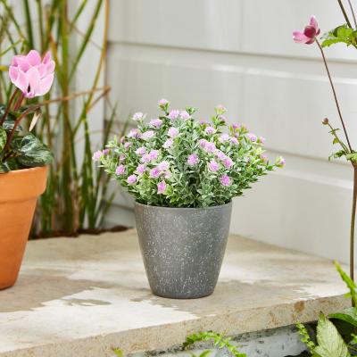 Dunelm Artificial Flowers in Grey Plant Pot