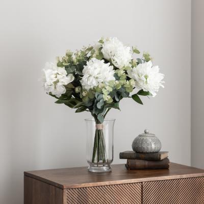 Dunelm Elena Peony Bouquet Green/White