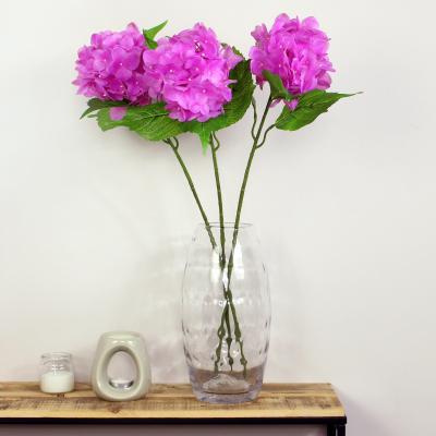 Dunelm Pink Real Touch Ball Hydrangea 3 Pack Pink