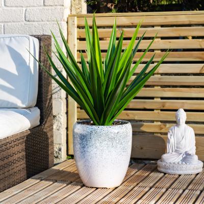Dunelm Artificial Agave in Glazed Ceramic Pot Green