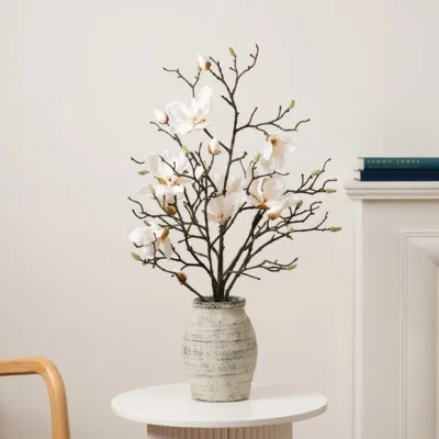 Dunelm Artificial Magnolia in Resin Pot