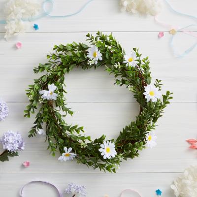 Dunelm Artificial White Daisy Wreath White