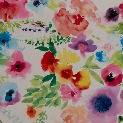 Dunelm By the Metre Burst of Summer PVC Pink/Yellow/Green