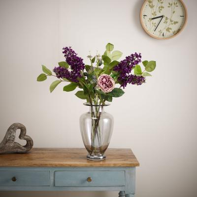 Dunelm Artificial Peony Lilac Rose Berry Salal Purple Purple, Green and Pink