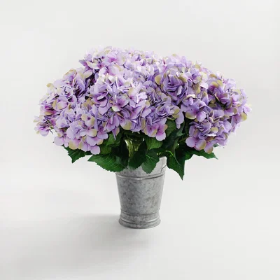 Dunelm Pack of 6 Artificial Purple Hydrangea Bush