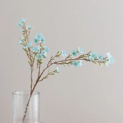 Dunelm Blue Wax Flower Spray