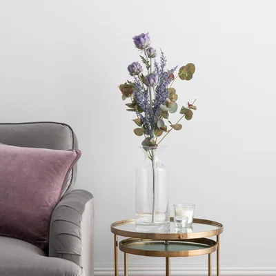 Dunelm Thistle Berry and Eucalyptus Letterbox Bouquet Purple