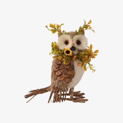 Dunelm Country Living Owl with Flowers Ornament