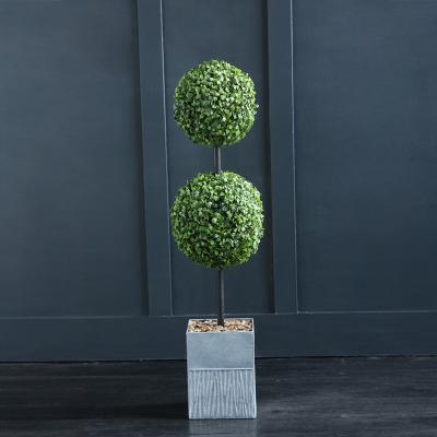 Dunelm Two Ball Topiary in Tin Pot 102cm Green