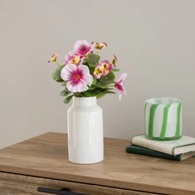 Dunelm Artificial Bright Pink Pansy Bundle