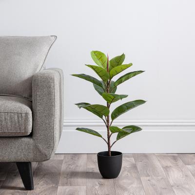 Dunelm Artificial Rubber Tree 65cm Green