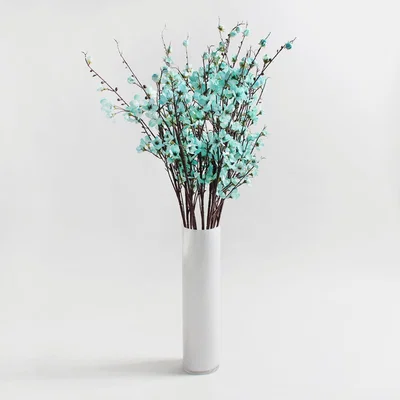 Dunelm Pack of 24 Artificial Blossom Flower Duck Egg Single Spray 90cm Duck Egg (Blue)