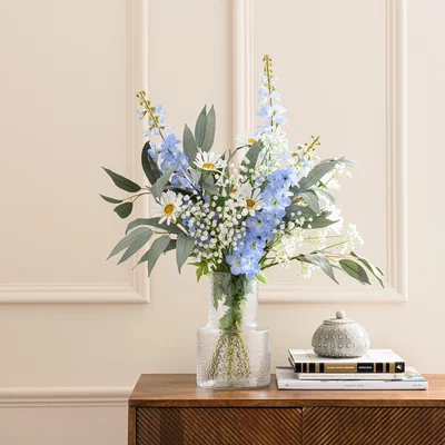 Dunelm Artificial Daisy and Delphinium Bouquet White and Blue