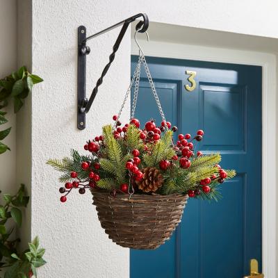Dunelm Traditional Berry Hanging Basket Green