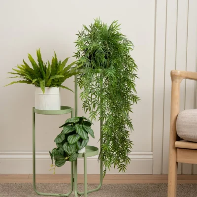 Dunelm Artificial Trailing Bamboo in Black Plant Pot