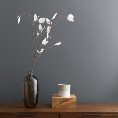 Dunelm Honesty White Glitter Spray 100cm White