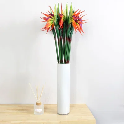 Dunelm Pack of 12 Bird of Pardise Stems Orange