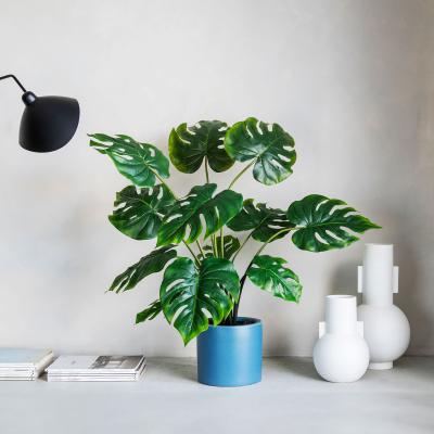 Dunelm Artificial Swiss Cheese Plant Green