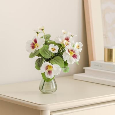 Dunelm Artificial White Pansy Bundle