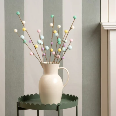 Dunelm Pack of 3 Artificial Pastel Pom Pom Stems