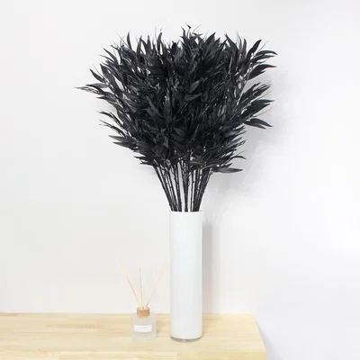 Dunelm Pack of 6 Artificial Black Bamboo Spray 90cm Black