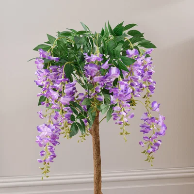 Dunelm Artificial Wisteria Tree in Black Pot Lilac (Purple)
