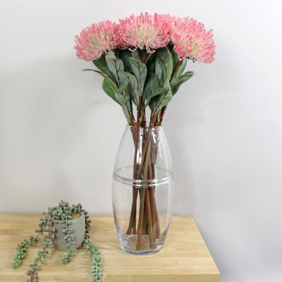 Dunelm Pack of 12 Artificial Banksia Pink Stems Pink