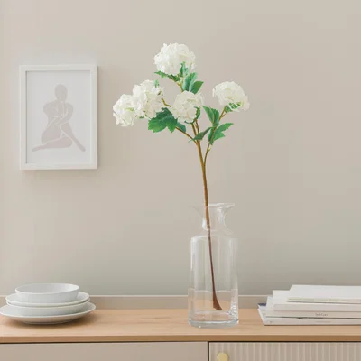 Dunelm Artificial White Viburnum Stem White