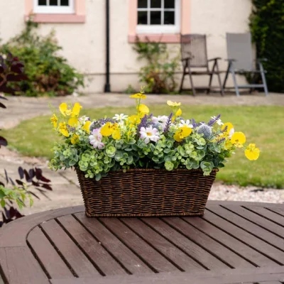 Dunelm Artificial Mixed Floral Plant Pot