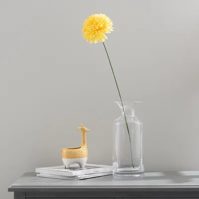 Dunelm Pompom Flower Stem 72cm Yellow