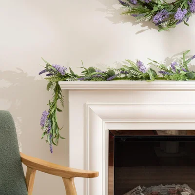 Dunelm Artificial Purple Hyacinth Eucalyptus & Lavender Garland