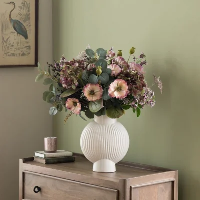 Dunelm Artificial Vintage Emporium Purple Hydrangea Bouquet