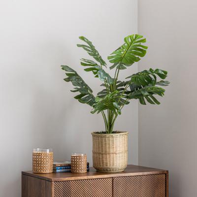 Dunelm Monstera in Bamboo Basket Natural