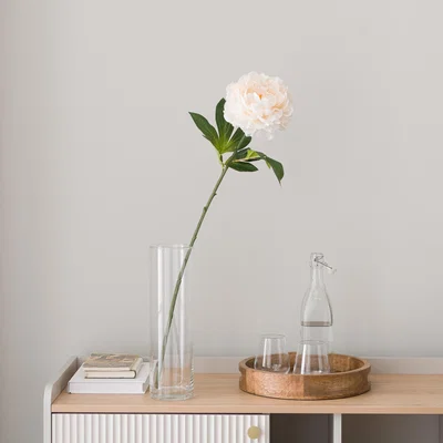 Dunelm Artificial Peach Peony Stem
