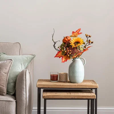 Dunelm Sunflower in Ceramic Pot Orange