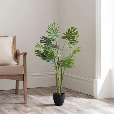 Dunelm Artificial Cheese Plant 90cm Green