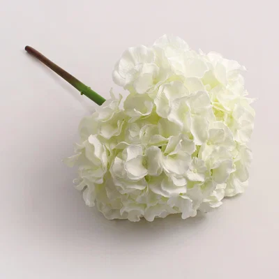 Dunelm 6pk Artificial Hydrangea Cream Stem 55cm Cream (Natural)