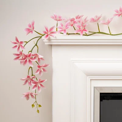 Dunelm Set of 2 Artificial Magnolia Star Flower Garlands